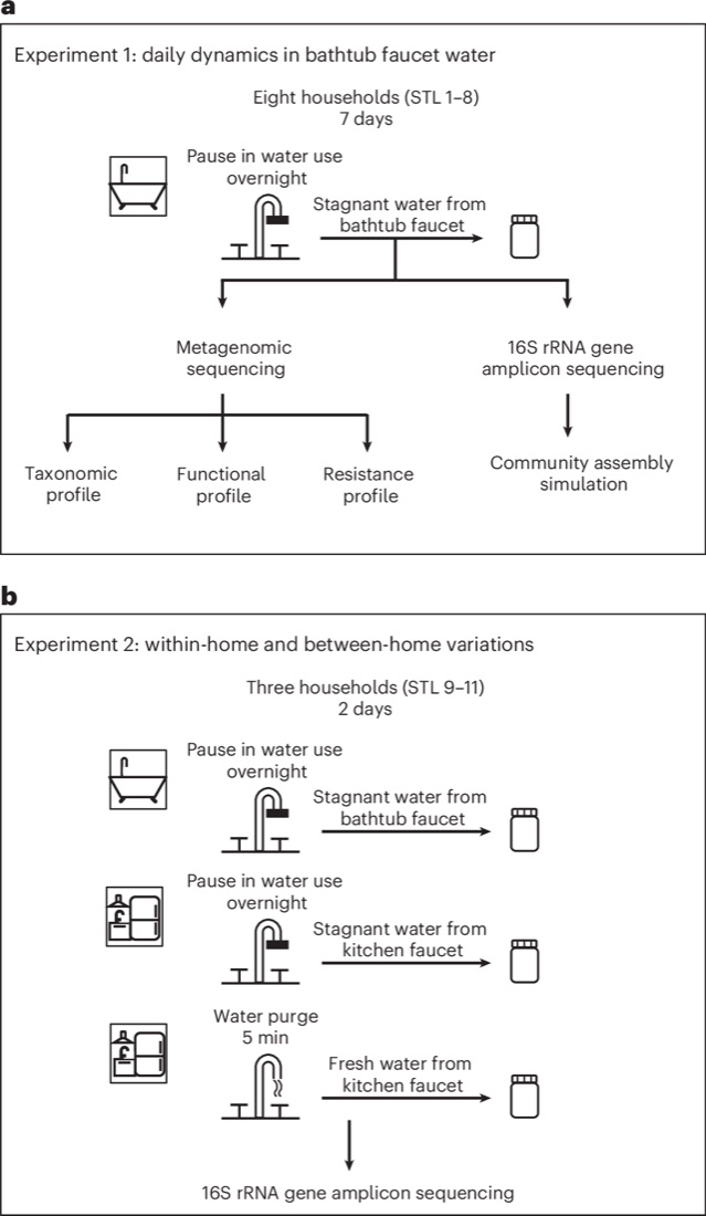 Lead figure of the household water sampling design for microbiome and antimicrobial resistance.